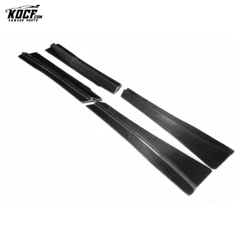 4-PC RZA style Carbon Fiber Side Skirts Extensions for McLaren MP4 12C 650S
