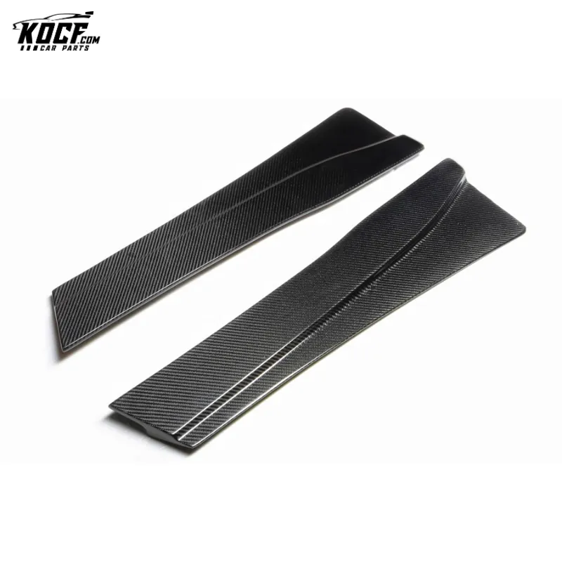 4-PC RZA style Carbon Fiber Side Skirts Extensions for McLaren MP4 12C 650S