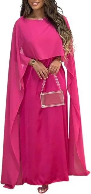 Abaya Dress for Women Muslim Clothes Wedding Chiffon Long Evening Dress Ramadan Dubai Kaftan Robe