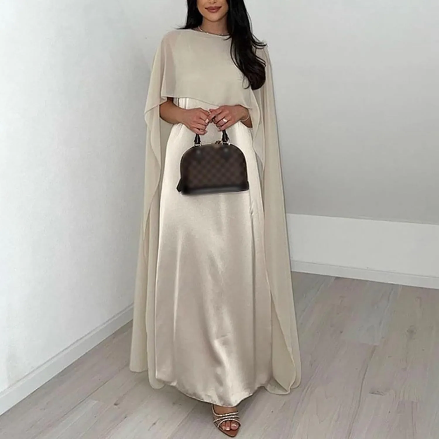 Abaya Dress for Women Muslim Clothes Wedding Chiffon Long Evening Dress Ramadan Dubai Kaftan Robe