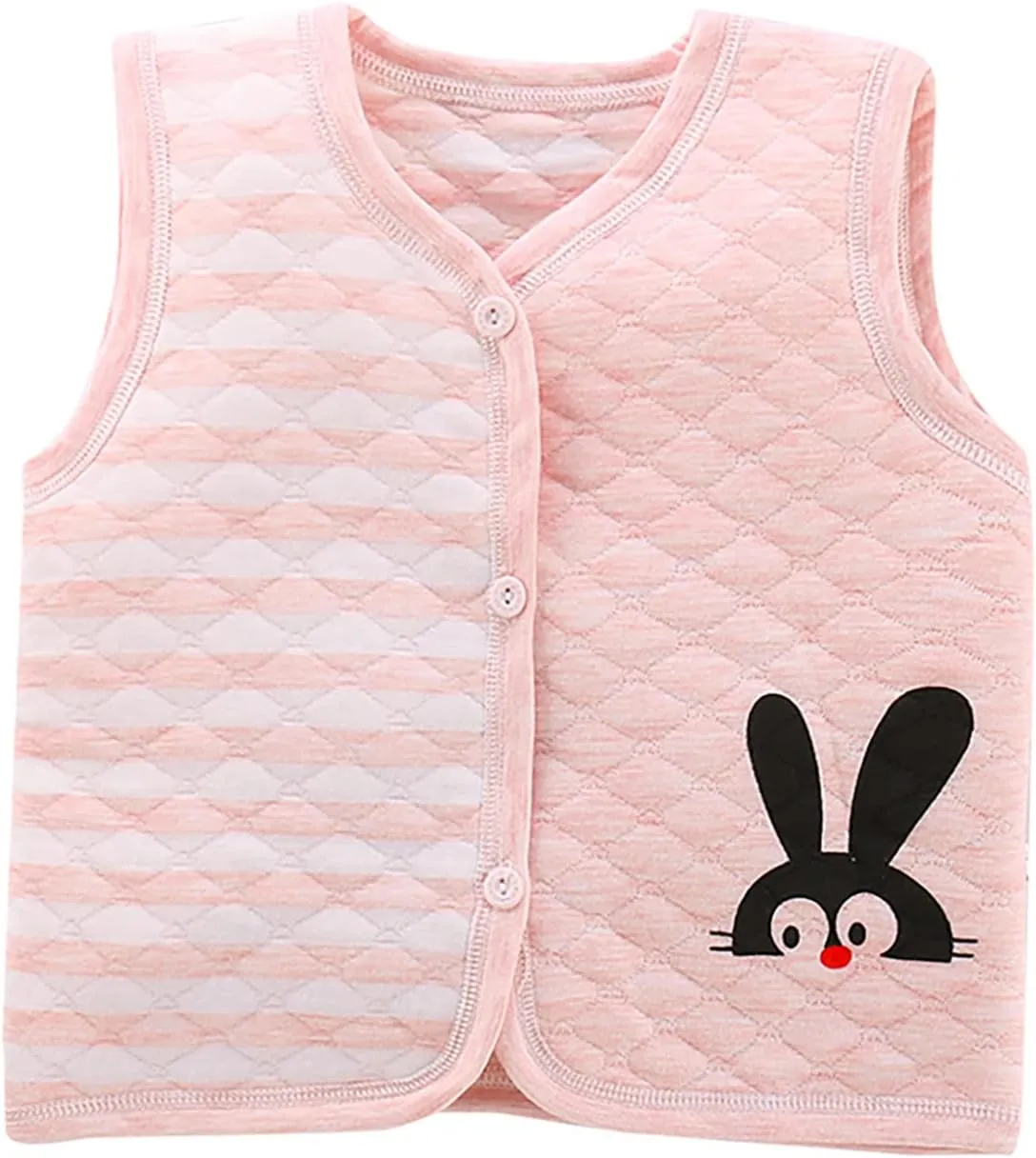 ACSUSS Baby Toddler Girls Boys Sleeveless Jacket Cotton Padded Waistcoat Lightweight Vests