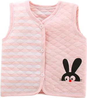 ACSUSS Baby Toddler Girls Boys Sleeveless Jacket Cotton Padded Waistcoat Lightweight Vests