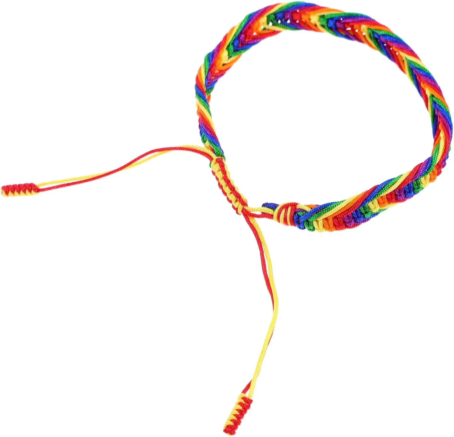 Adjustable Woven Rainbow Bracelet Pride Bracelet Hand Jewelry Decor Perfect for Group Activities
