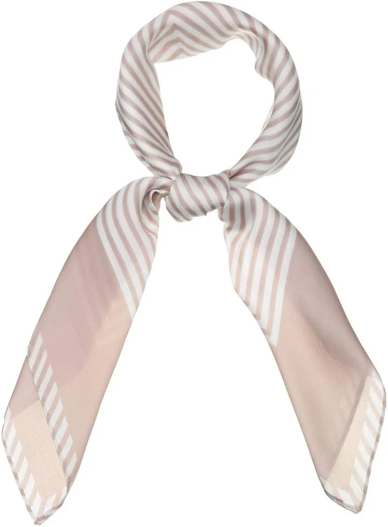 Allegra K 70cm Women Stripe Print Square Scarves Kerchief Neck Scarf Neckerchief Headband