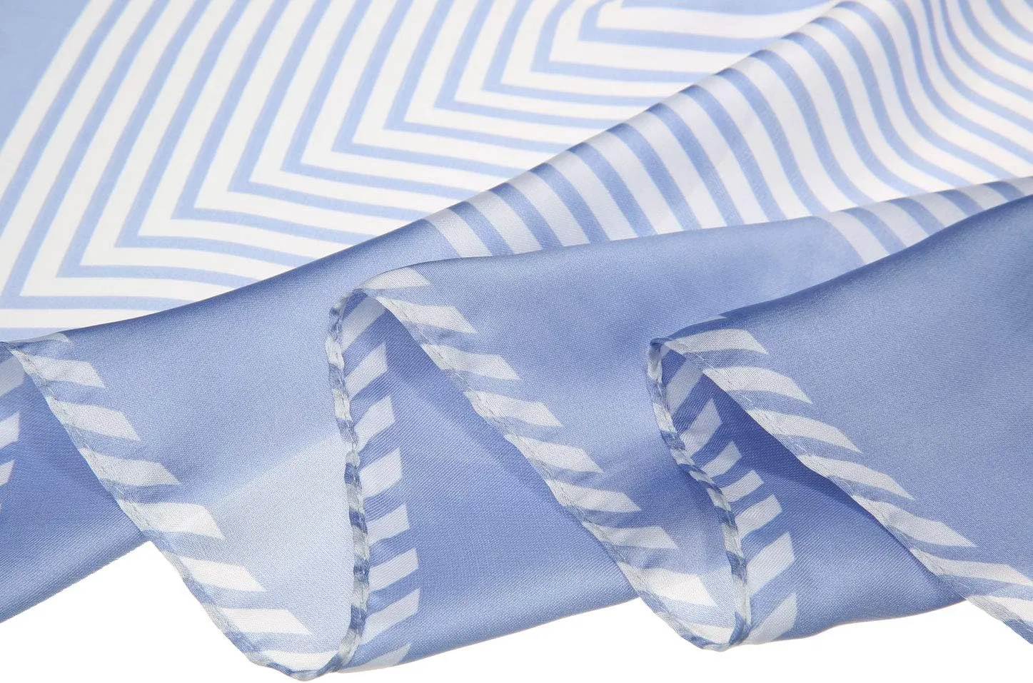 Allegra K 70cm Women Stripe Print Square Scarves Kerchief Neck Scarf Neckerchief Headband