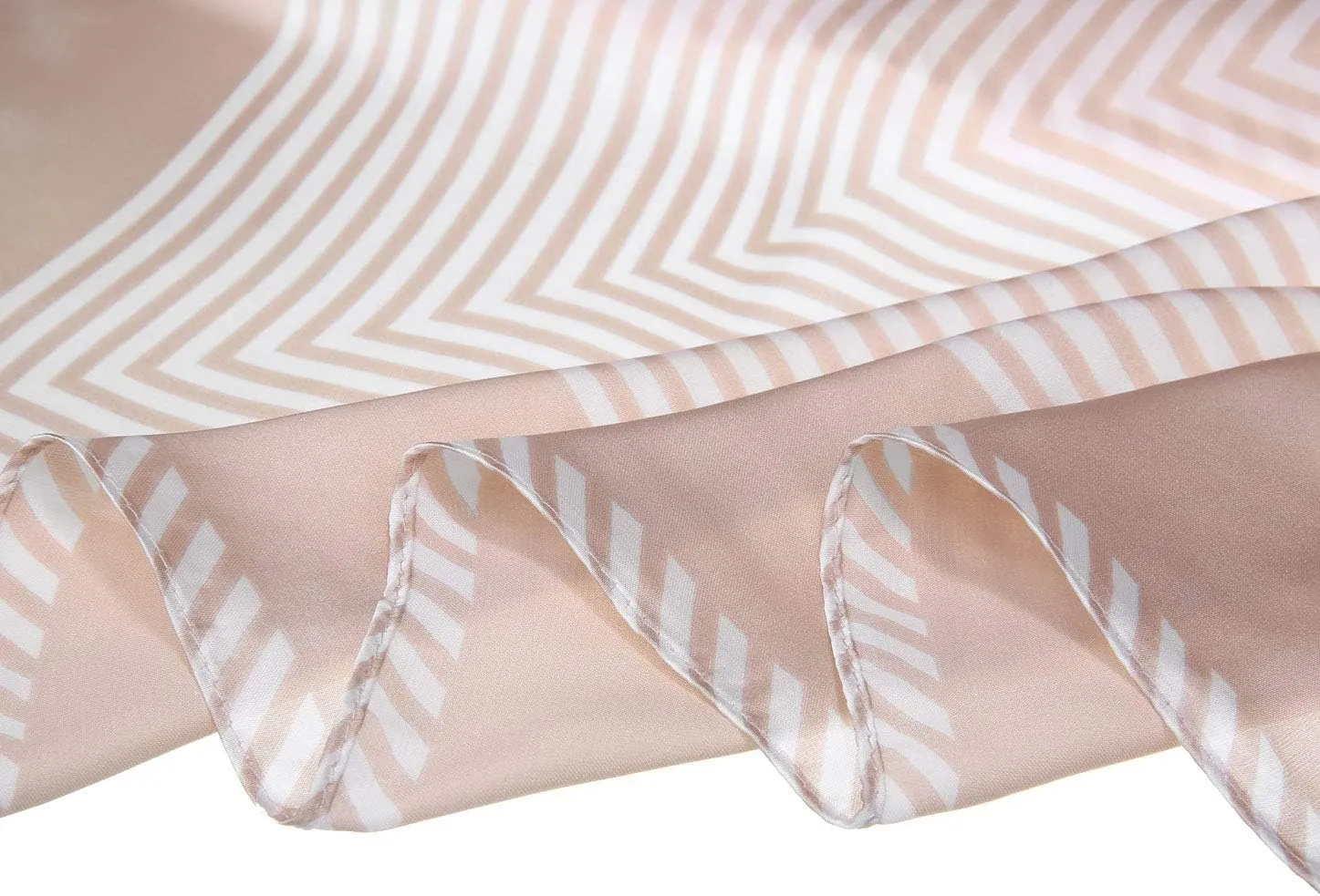 Allegra K 70cm Women Stripe Print Square Scarves Kerchief Neck Scarf Neckerchief Headband