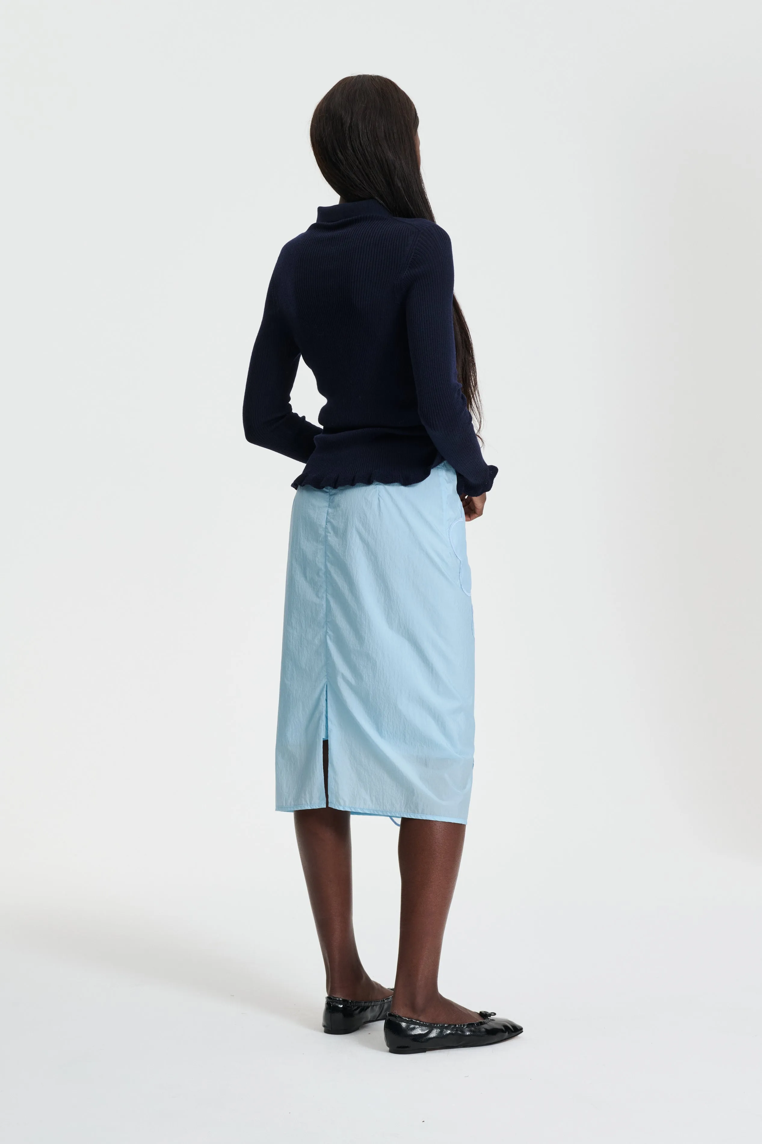 ALLEGRA | SKIRT SHIKI LIGHT TAFFETA LIGHT BLUE