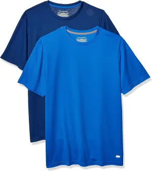 Amazon Essentials T-Shirts for Men, Active Performance Tech, Available in Big & Tall, Pack of 2