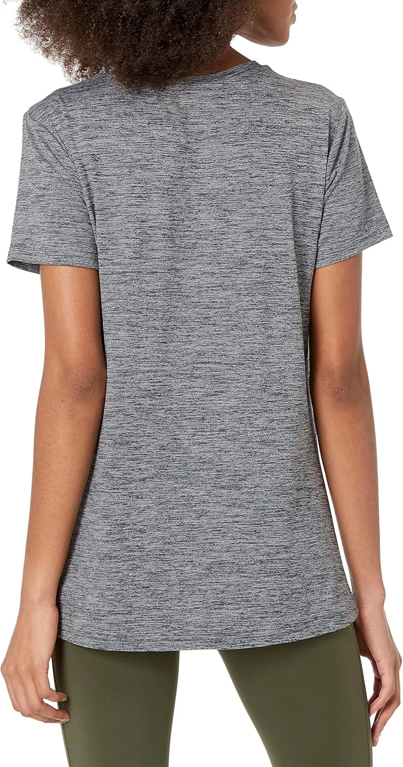 Amazon Essentials Women's Active Quick Dry Tech Stretch Short-Sleeve V-Neck T-Shirt (Available in Plus Size), Pack of 2