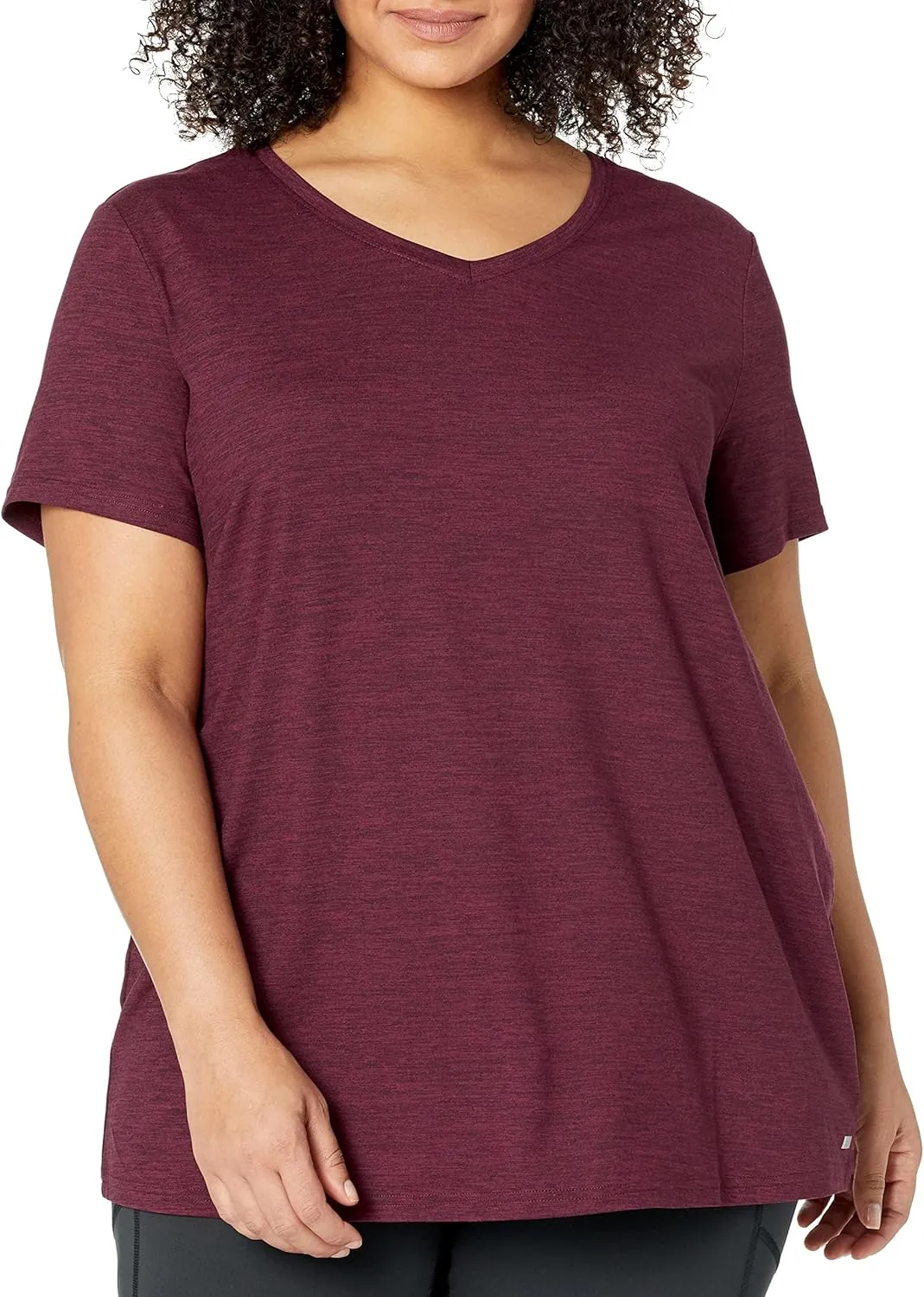 Amazon Essentials Women's Tech Stretch Short-Sleeve V-Neck T-Shirt - Discontinued Colors, Multipacks