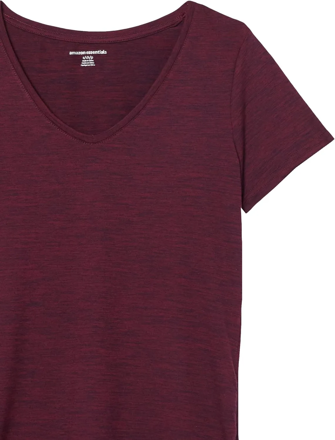 Amazon Essentials Women's Tech Stretch Short-Sleeve V-Neck T-Shirt - Discontinued Colors, Multipacks