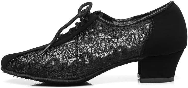 AOQUNFS Women Latin Dance Shoes Lace-up Ballroom Salsa for Practice Performance Shoes,Model L290