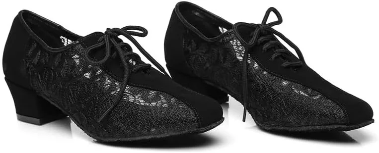 AOQUNFS Women Latin Dance Shoes Lace-up Ballroom Salsa for Practice Performance Shoes,Model L290