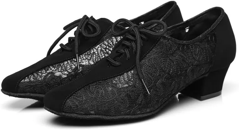 AOQUNFS Women Latin Dance Shoes Lace-up Ballroom Salsa for Practice Performance Shoes,Model L290