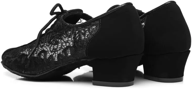 AOQUNFS Women Latin Dance Shoes Lace-up Ballroom Salsa for Practice Performance Shoes,Model L290