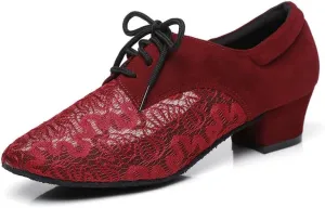 AOQUNFS Women Latin Dance Shoes Lace-up Ballroom Salsa for Practice Performance Shoes,Model L292