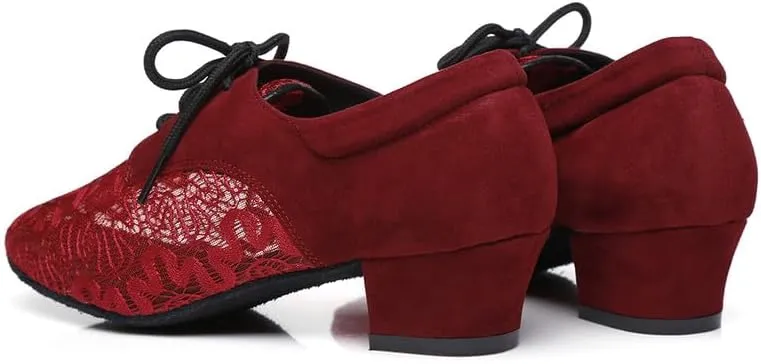 AOQUNFS Women Latin Dance Shoes Lace-up Ballroom Salsa for Practice Performance Shoes,Model L292