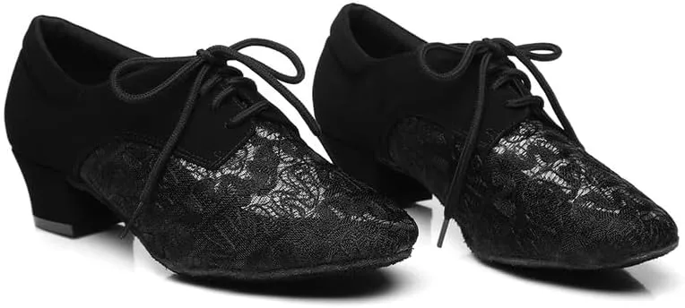 AOQUNFS Women Latin Dance Shoes Lace-up Ballroom Salsa for Practice Performance Shoes,Model L292