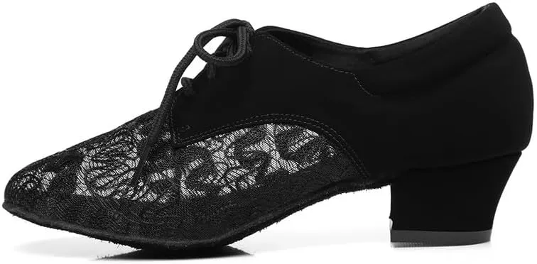 AOQUNFS Women Latin Dance Shoes Lace-up Ballroom Salsa for Practice Performance Shoes,Model L292