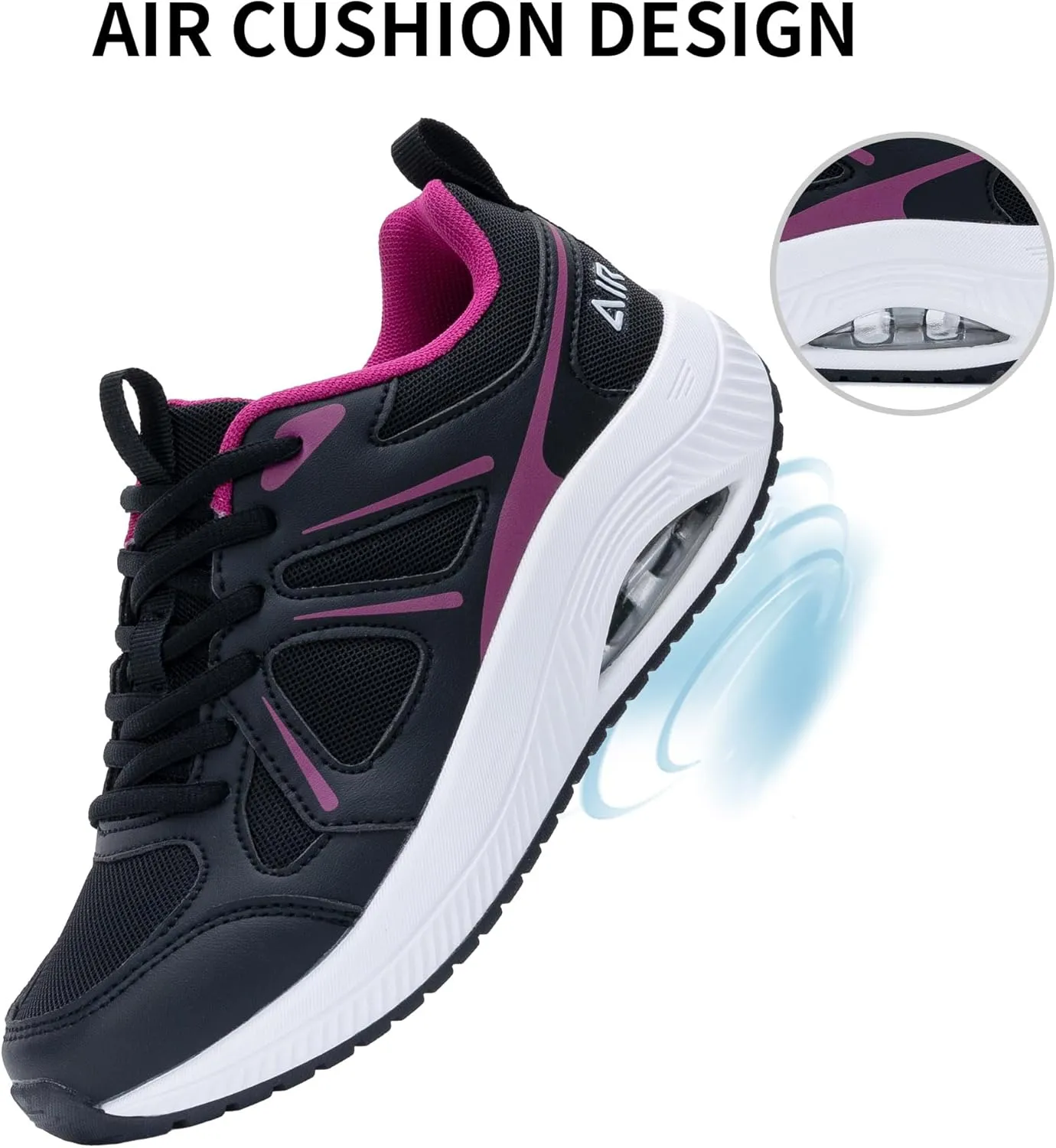 AOV Women Arch Support Walking Shoes Orthotic Sneakers for Plantar Fasciitis Foot and Heel Pain Relief Tennis Shoes, Size 5.5-11
