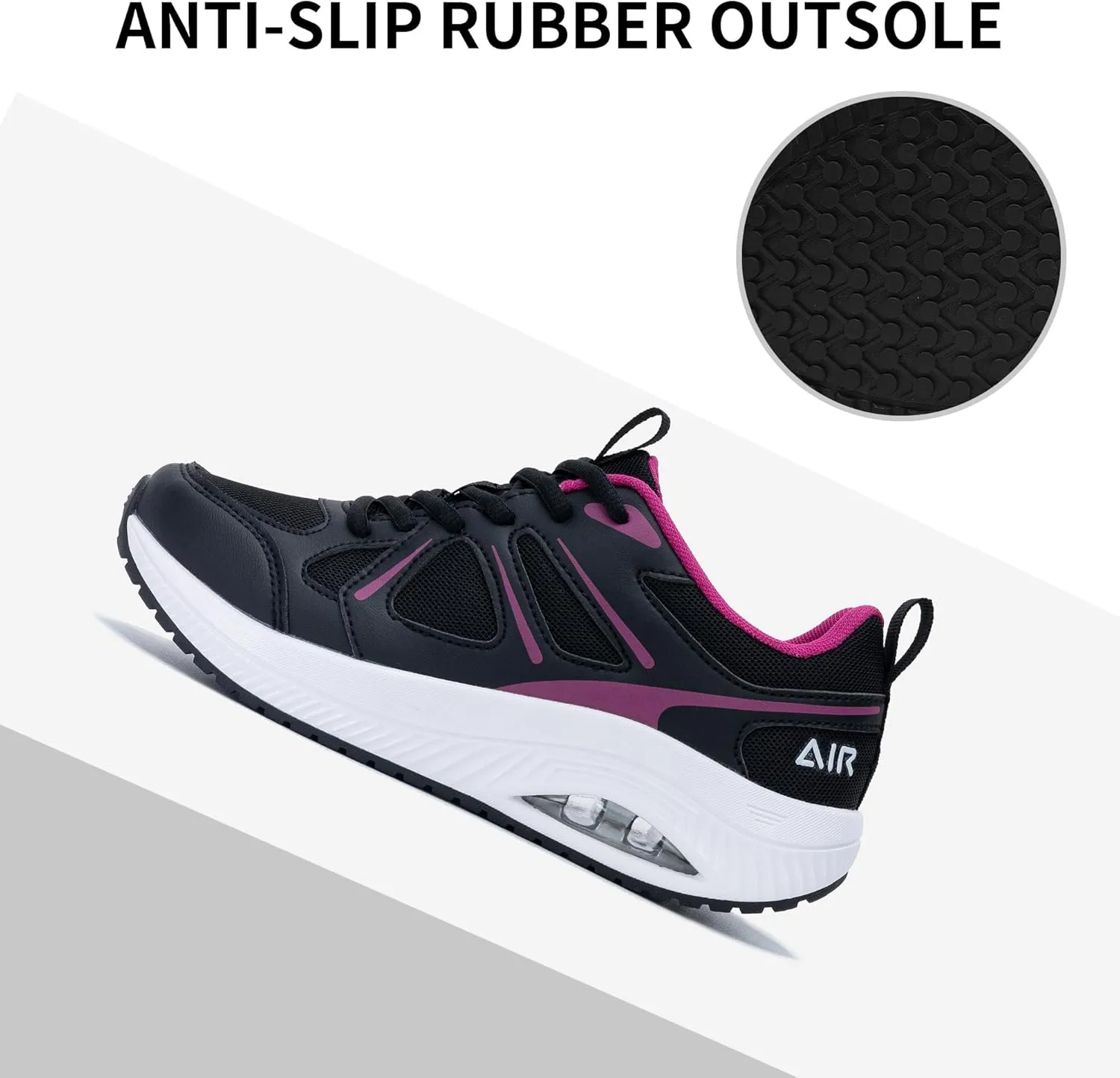 AOV Women Arch Support Walking Shoes Orthotic Sneakers for Plantar Fasciitis Foot and Heel Pain Relief Tennis Shoes, Size 5.5-11