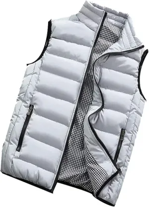 Autumn Men Autumn Winter Coat Padded Cotton Vest Warm Hooded Thick Vest Tops Jacket Yoga Mat Set for Men