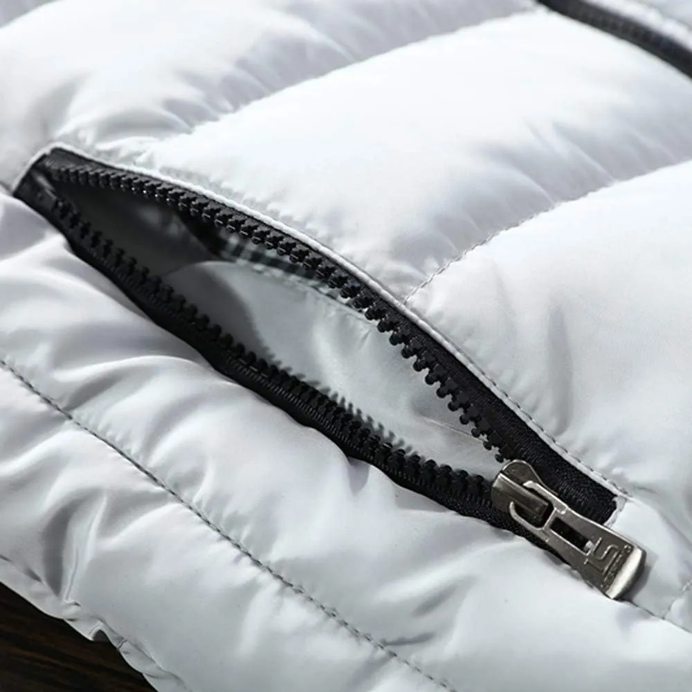 Autumn Men Autumn Winter Coat Padded Cotton Vest Warm Hooded Thick Vest Tops Jacket Yoga Mat Set for Men