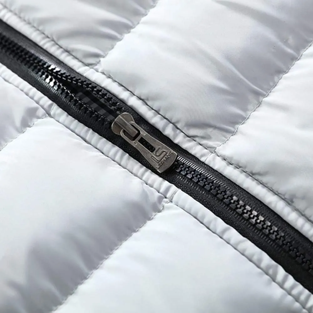 Autumn Men Autumn Winter Coat Padded Cotton Vest Warm Hooded Thick Vest Tops Jacket Yoga Mat Set for Men