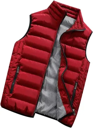 Autumn Men Autumn Winter Coat Padded Cotton Vest Warm Hooded Thick Vest Tops Jacket Yoga Mat Set for Men