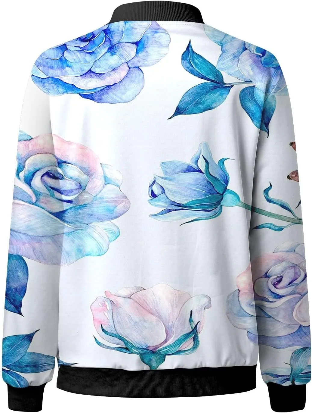 Baseball Jacket Coat for Women Thin Pocket Jacket Blouse Varsity Coat Baseball Top Floral Jackets for Women Fall 2024