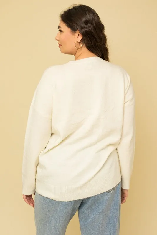 Beautifully Sized Cheers Pullover Sweater