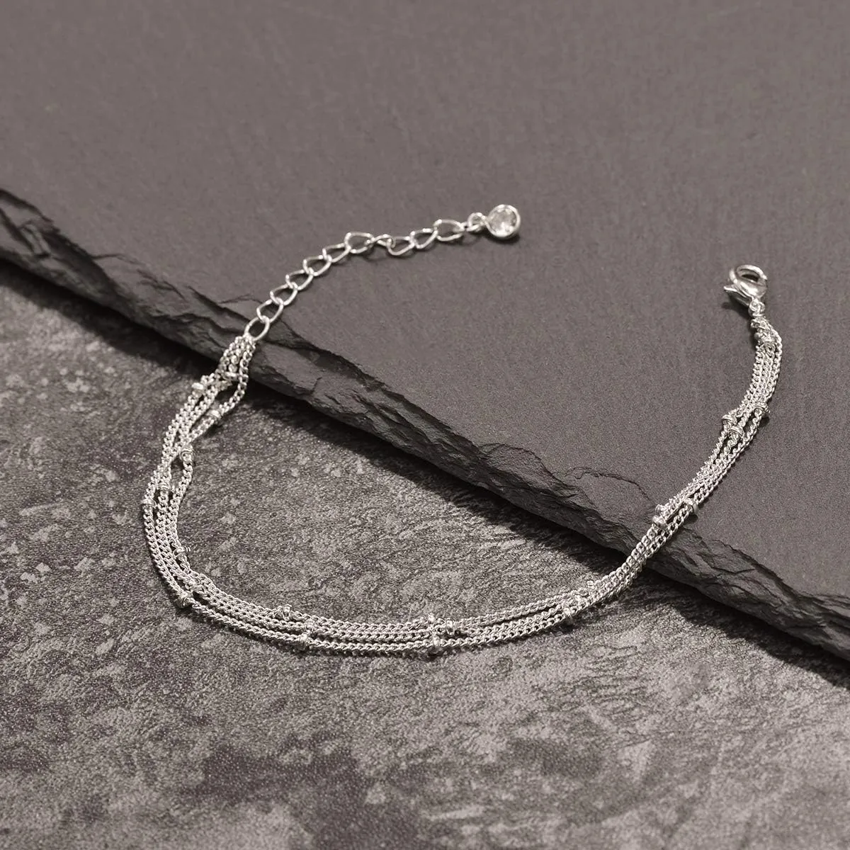 BENEIGE Women Bracelet 14K Gold Plated Paperclip Satellite Bead Ball Oval Cuba Cable Box Chain Daily Charm Layered Link Silver Bracelets Adjustable Jewelry