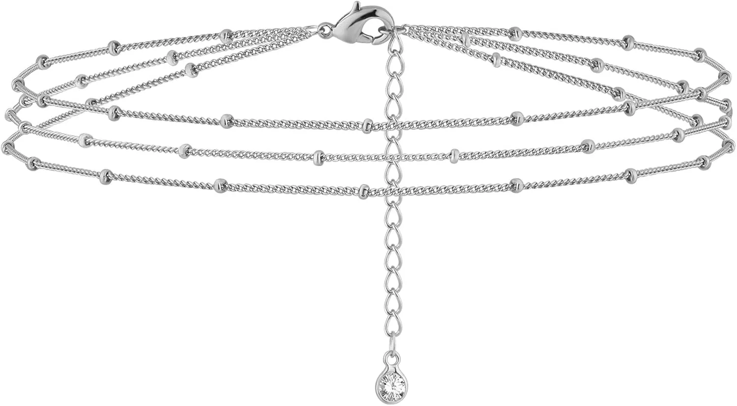 BENEIGE Women Bracelet 14K Gold Plated Paperclip Satellite Bead Ball Oval Cuba Cable Box Chain Daily Charm Layered Link Silver Bracelets Adjustable Jewelry
