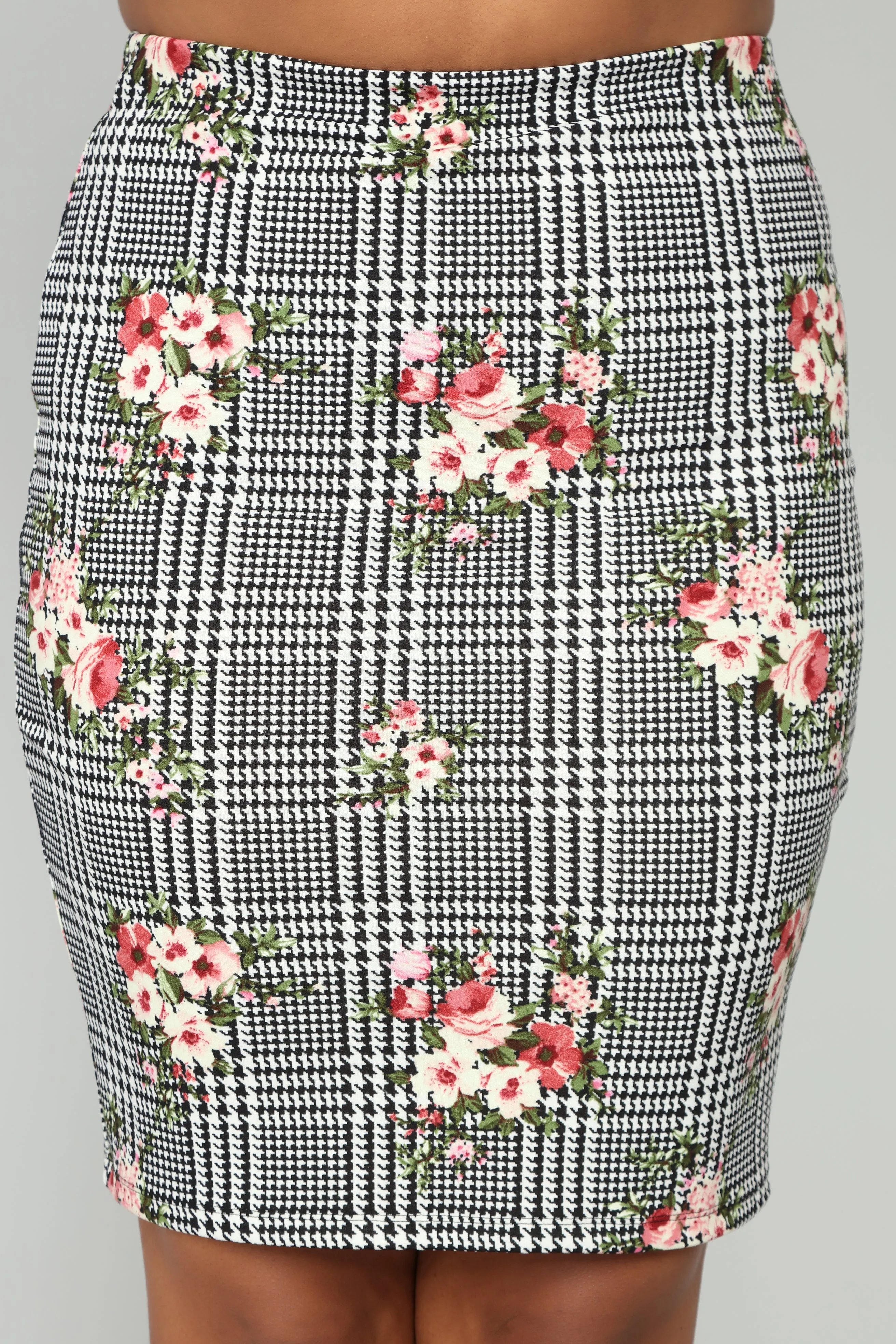 Blossom And Bloom Skirt - Black/White