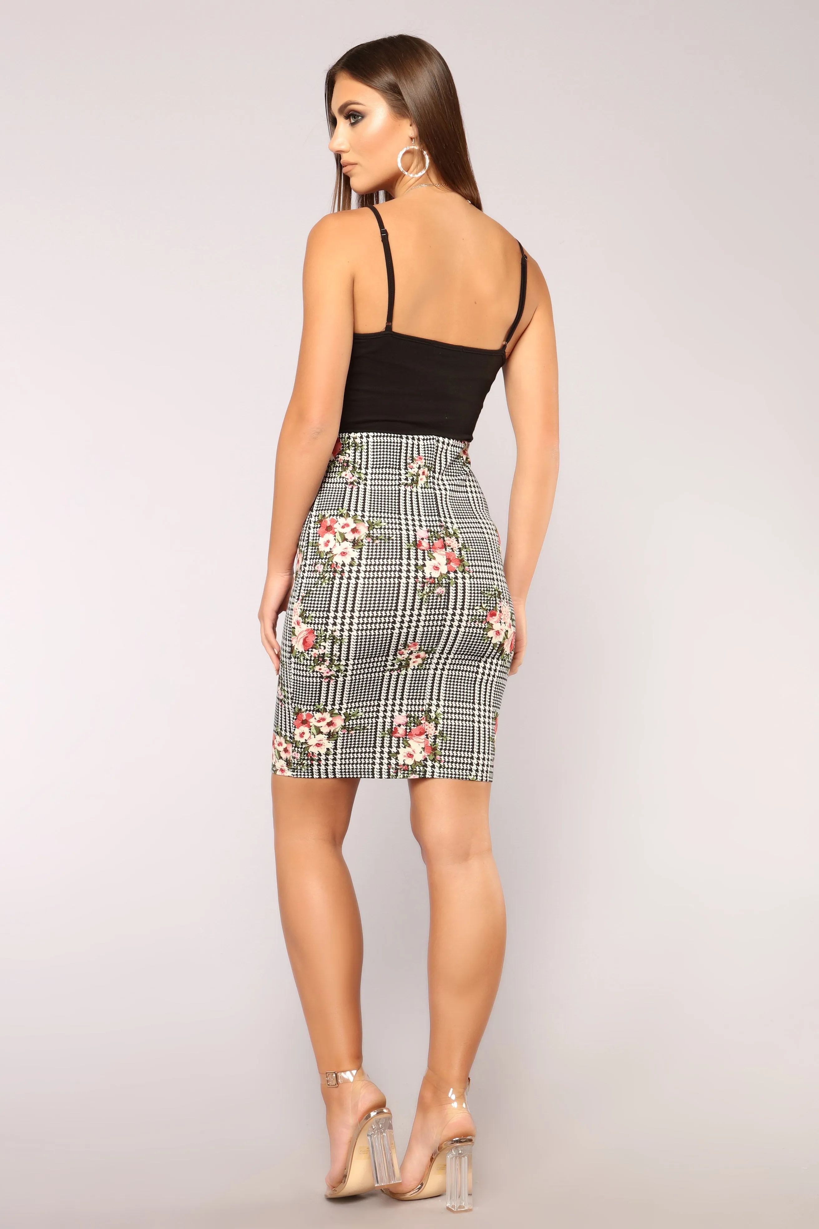Blossom And Bloom Skirt - Black/White