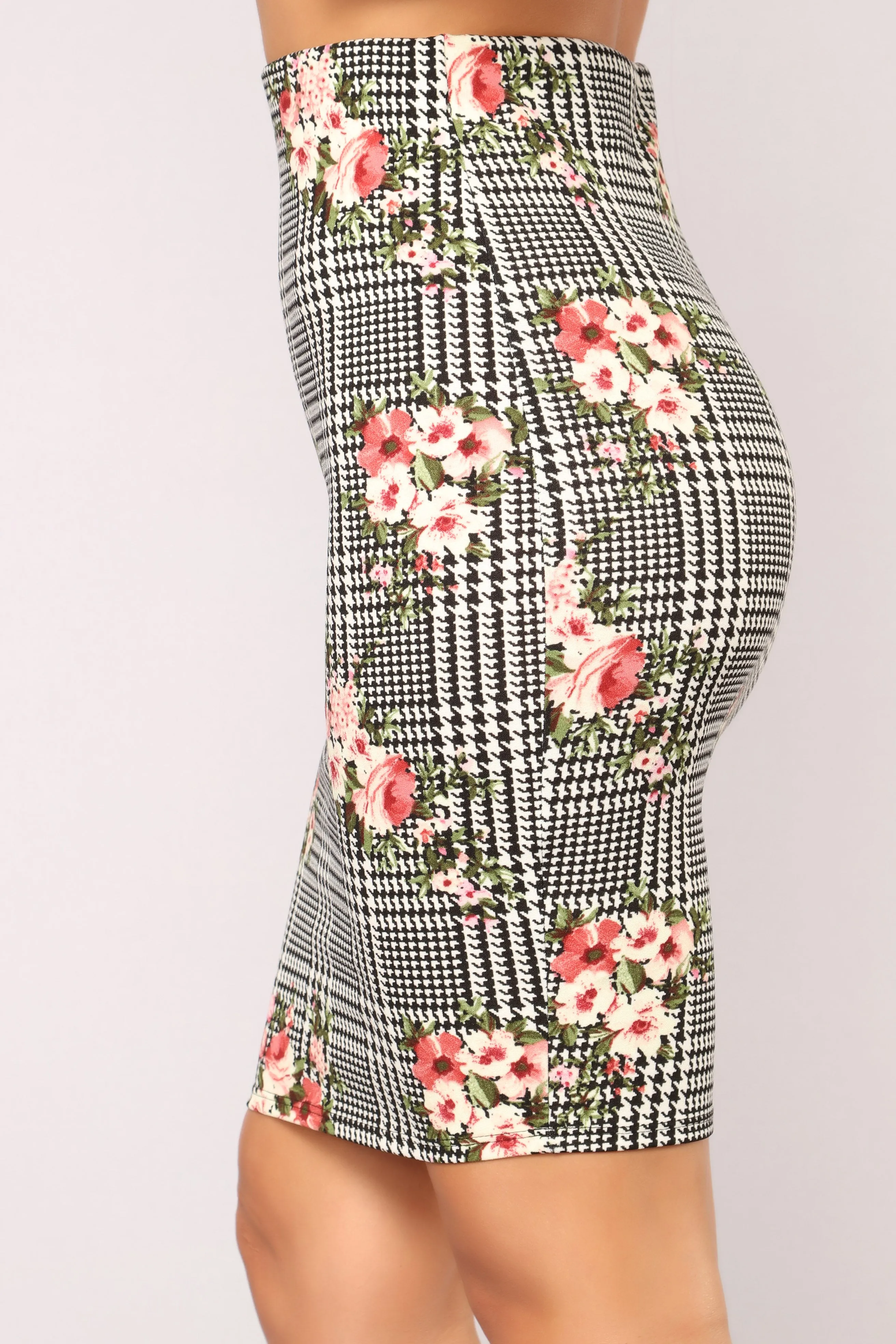 Blossom And Bloom Skirt - Black/White