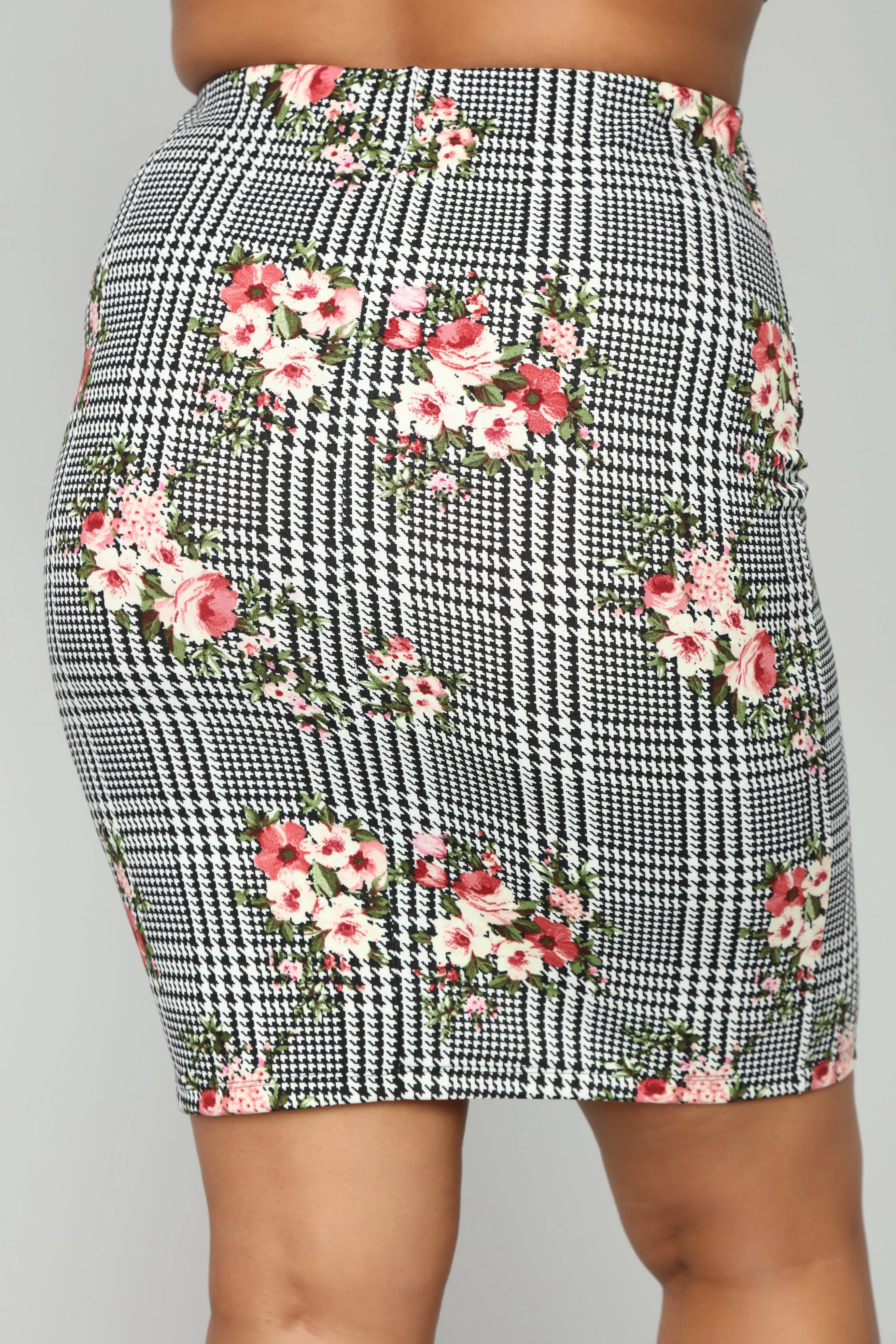 Blossom And Bloom Skirt - Black/White