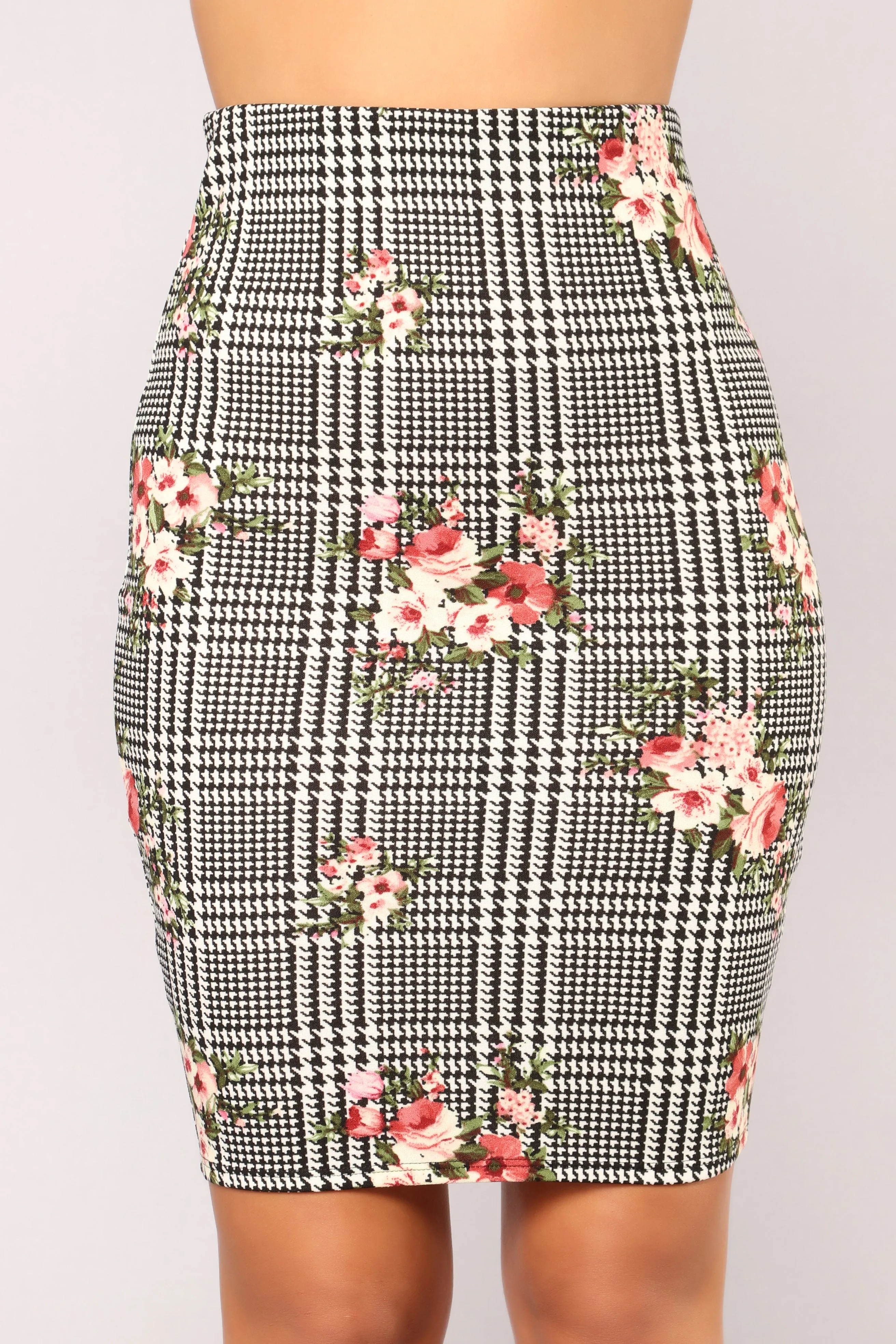 Blossom And Bloom Skirt - Black/White