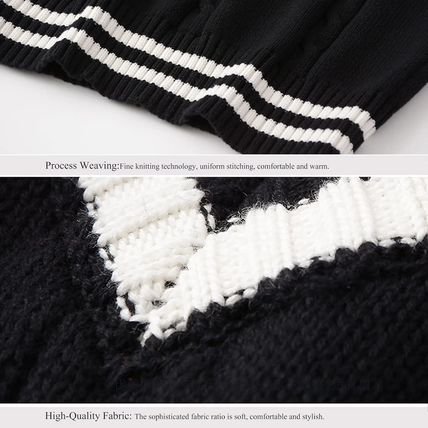 Blostirno Womens Sweater Vest V Neck JK Uniform Kint Vests Solid Classic Sleeveless Pullover Sweaters Tops