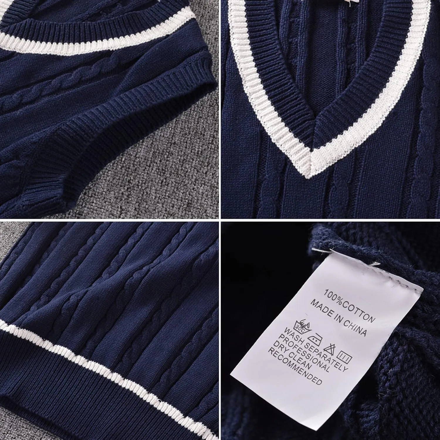 Blostirno Womens Sweater Vest V Neck JK Uniform Kint Vests Solid Classic Sleeveless Pullover Sweaters Tops