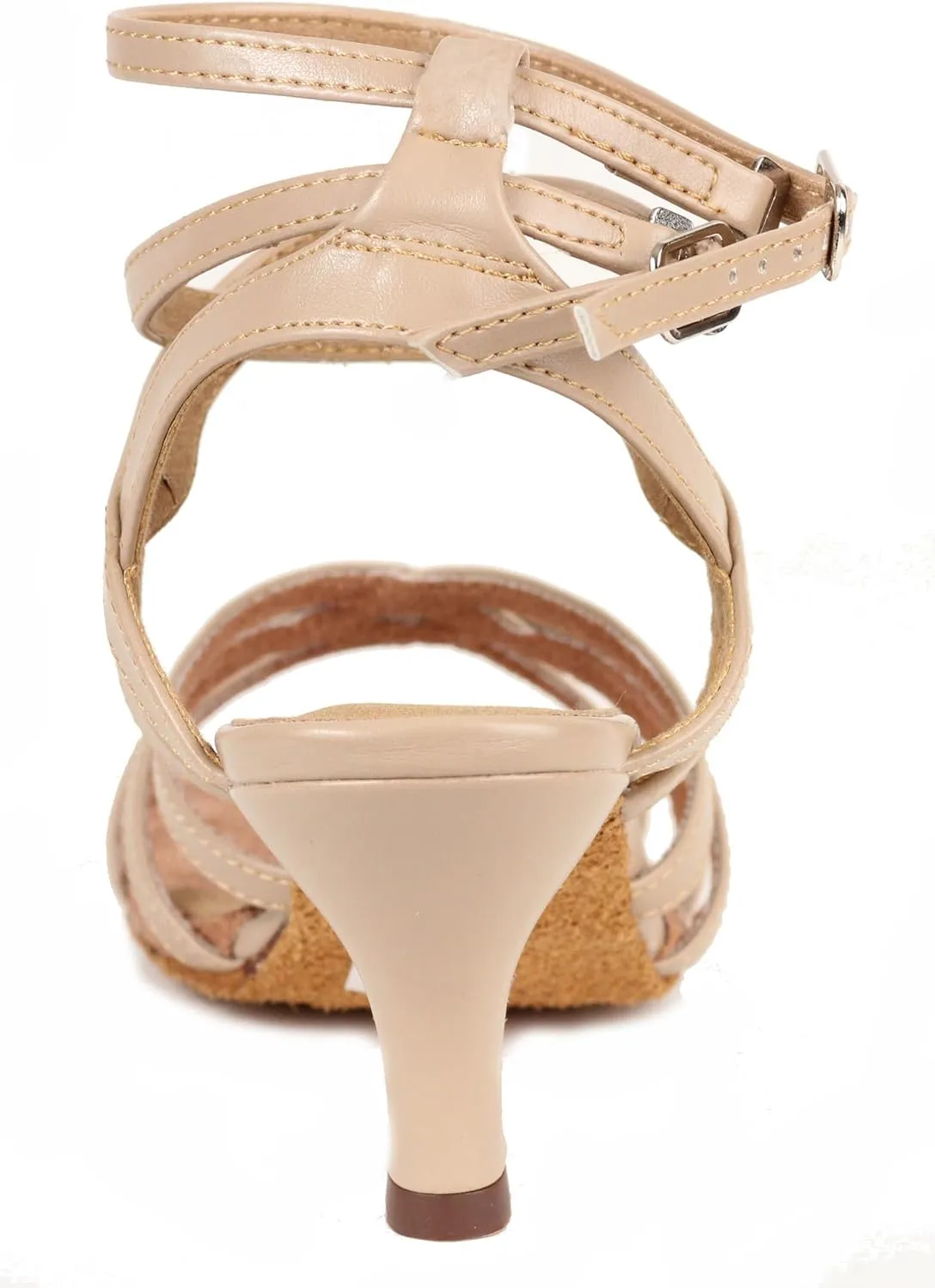 Blue Bell Shoes Handmade Women's Ballroom Salsa Wedding Competition Dance Shoes Kate 1.8" Heel-Beige