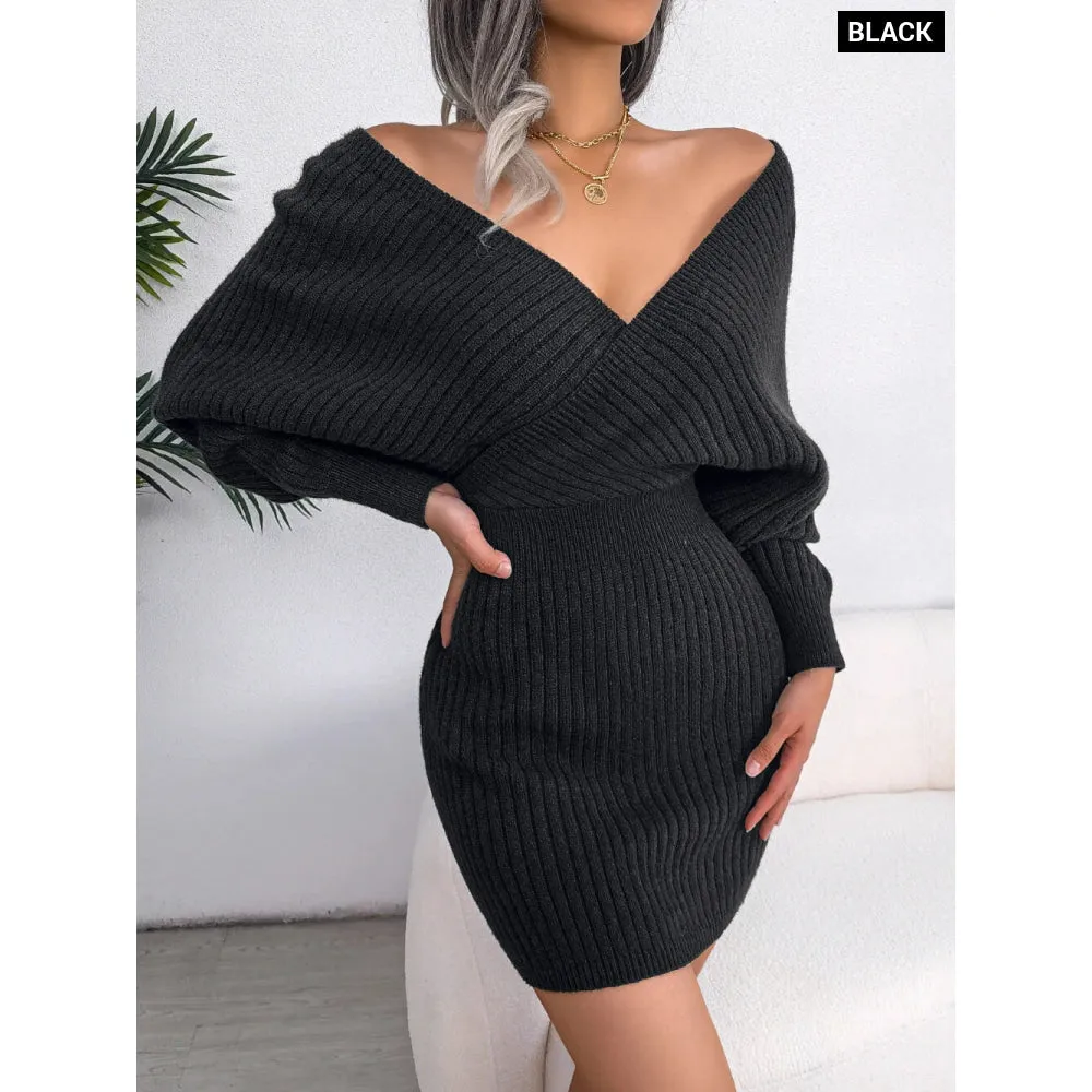Bodycon Long Sleeve Knit Sweater Dress