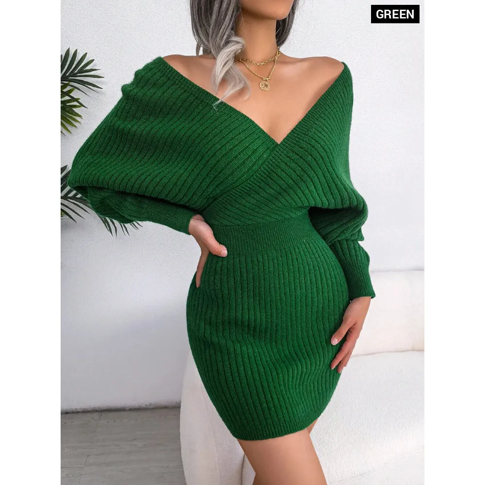 Bodycon Long Sleeve Knit Sweater Dress