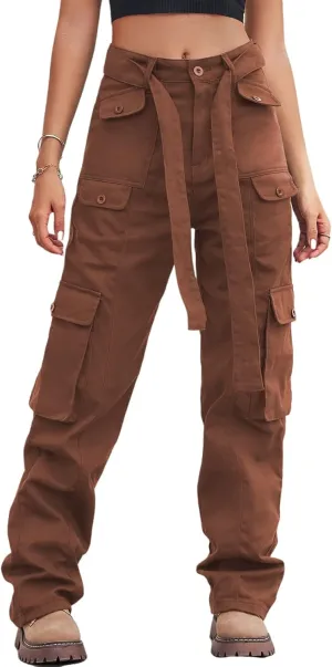 BXCNCKD Women's Wide Leg Overalls Trousers Street Style Gradient Jeans Women's High Waist Loose Wide Leg Jeans Hippie Jeans