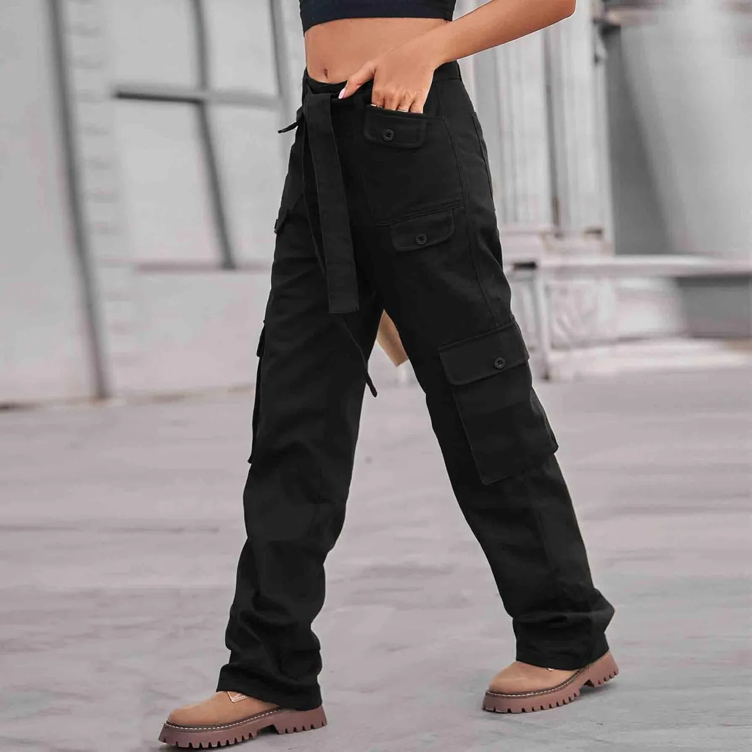 BXCNCKD Women's Wide Leg Overalls Trousers Street Style Gradient Jeans Women's High Waist Loose Wide Leg Jeans Hippie Jeans