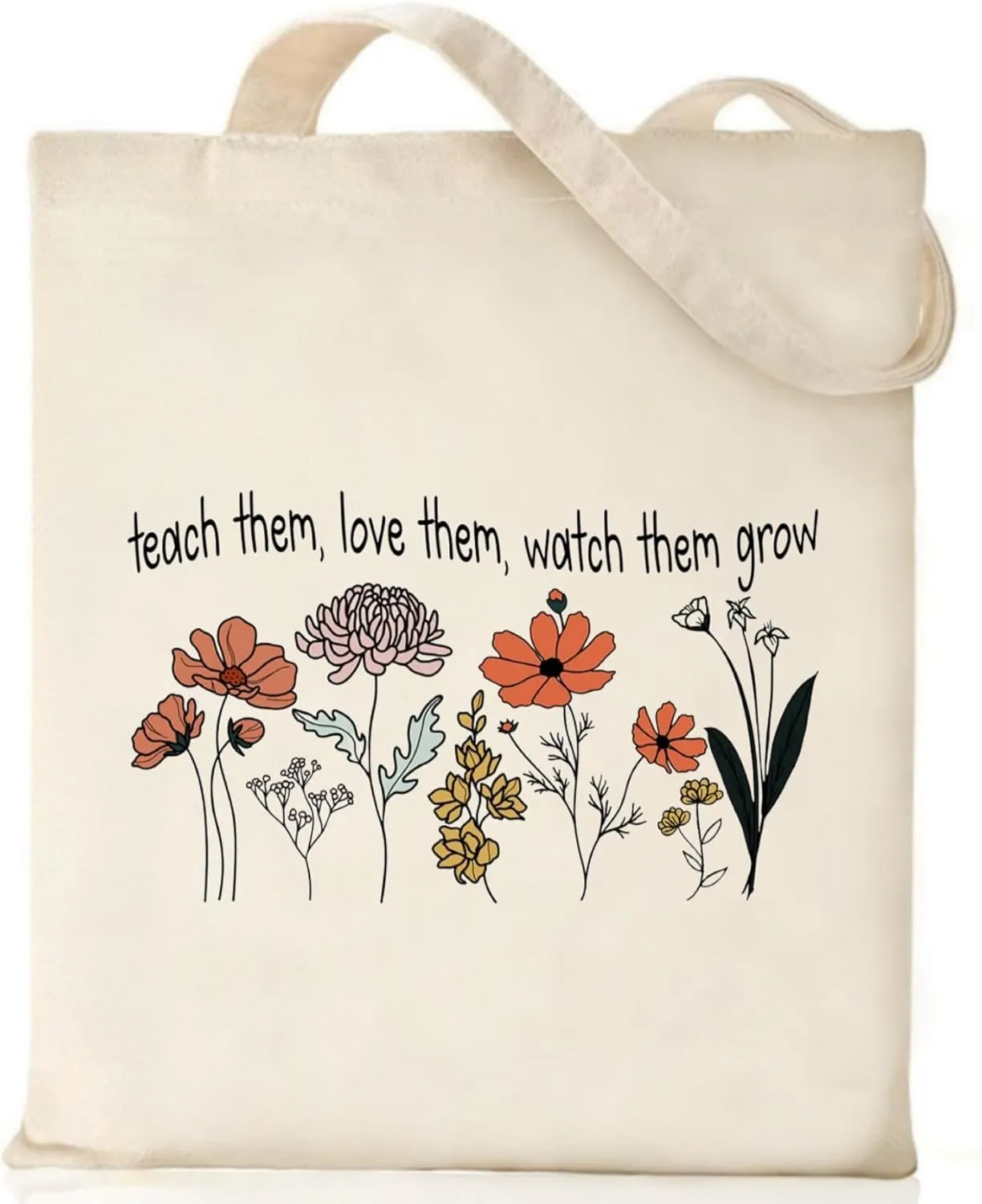 Canvas Tote Bags Teacher Appreciation Gifts Aesthetic Travel Beach Bag Cute Reusable Grocery Shopping Bag