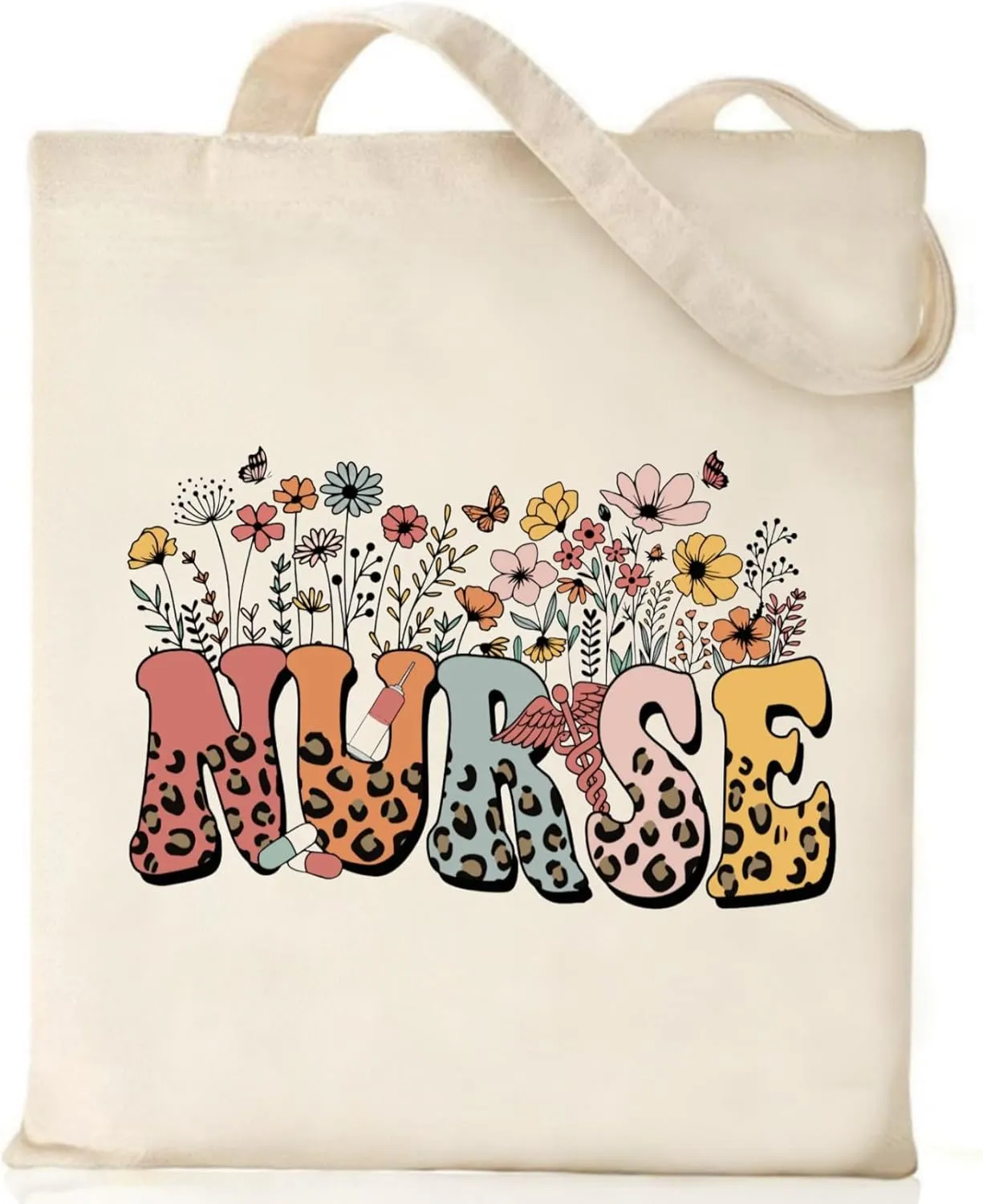 Canvas Tote Bags Teacher Appreciation Gifts Aesthetic Travel Beach Bag Cute Reusable Grocery Shopping Bag