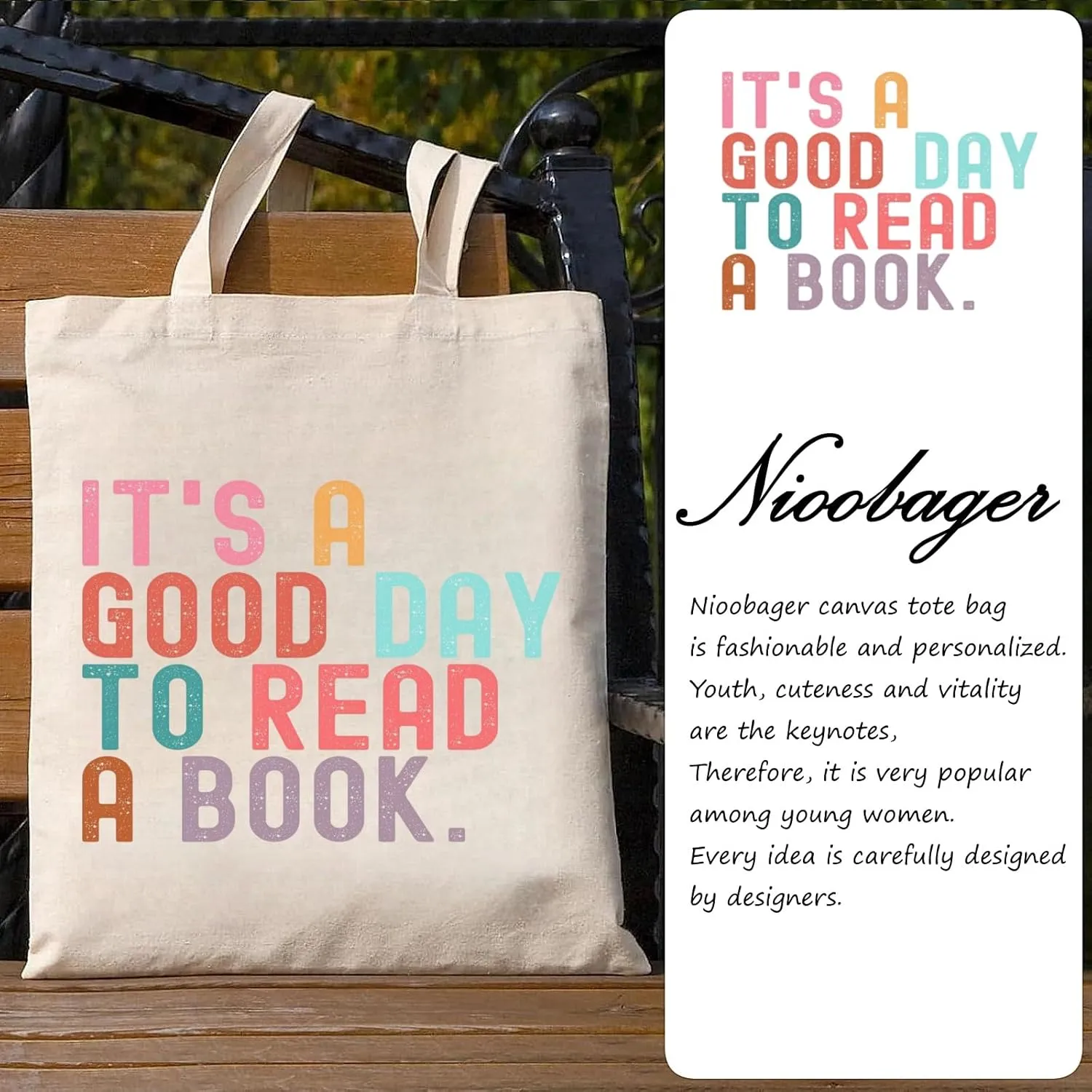 Canvas Tote Bags Teacher Appreciation Gifts Aesthetic Travel Beach Bag Cute Reusable Grocery Shopping Bag