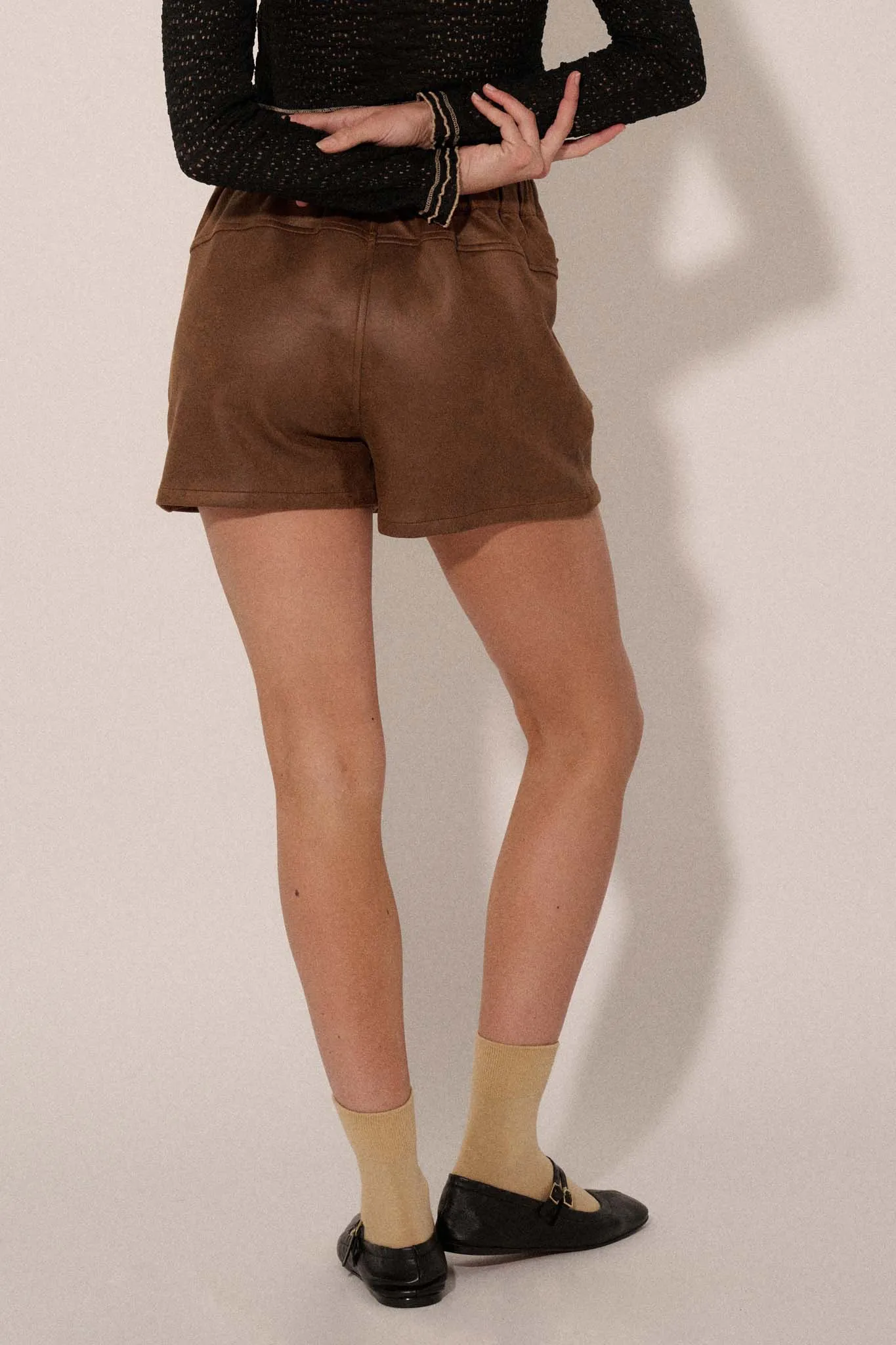 Carry the Day Vegan Leather Cargo Mini Skort