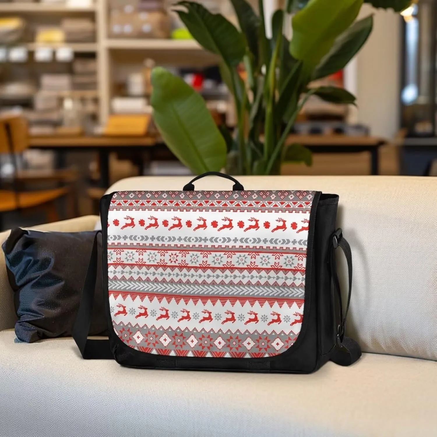Casual Flap Crossbody Bag Unisex Messenger Bag Outdoors Shoulder Bag with Adjustable Strap Large Reusable Bag